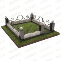 Цоколь из камня и металла 22132