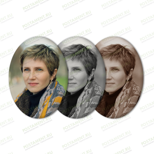 Фото на керамике овал на памятник 91802