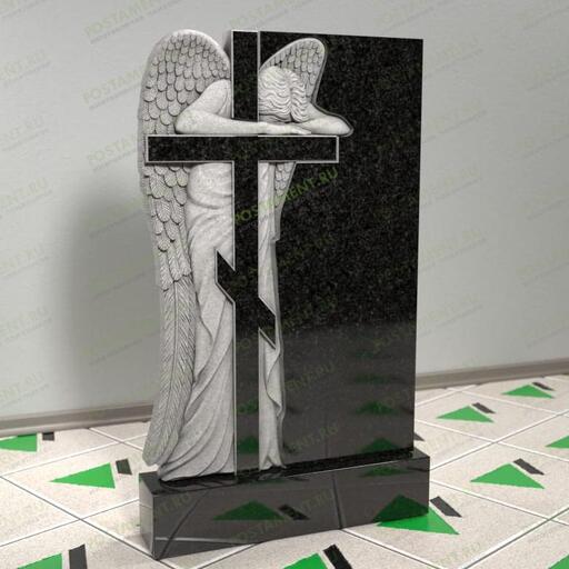 Памятник с ангелом и крестом 13708