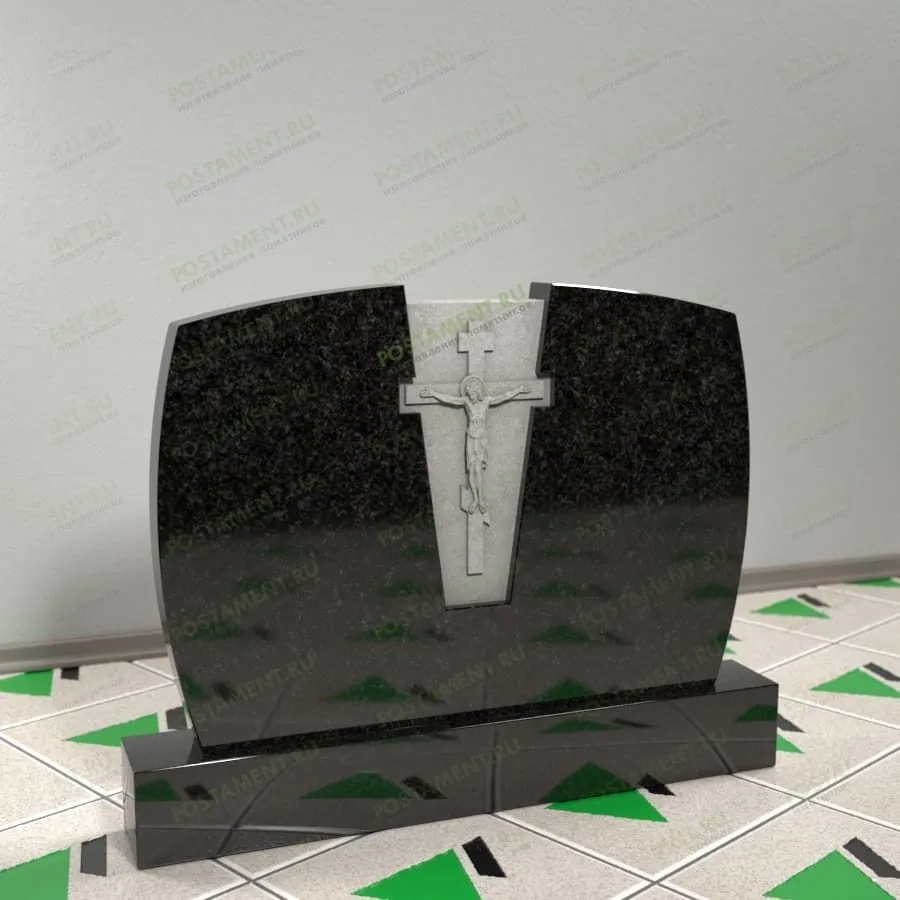 Памятник с крестом семейный