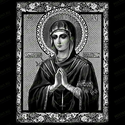 Икона Богородицы Умягчение злых сердец на памятник 98028