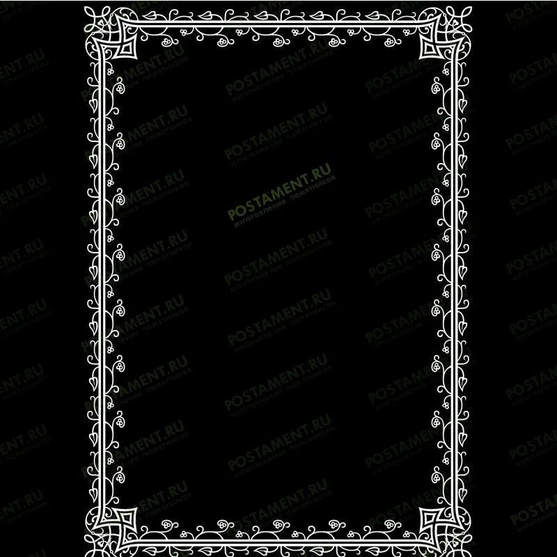 Рамка на памятник гравировка 91247