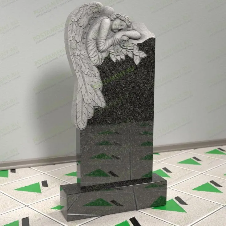 Памятник ангел с розами 14112