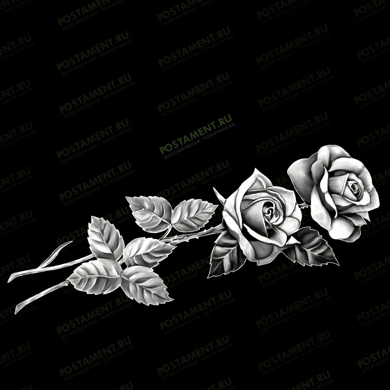 Розы на надгробный памятник 91013