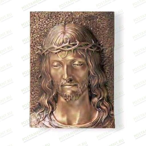 Барельеф Иисуса из бронзы 82017
