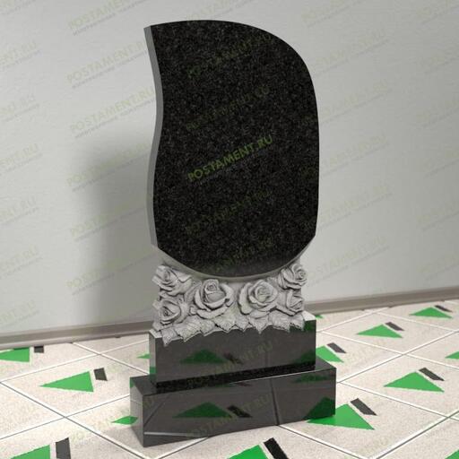 Памятник с цветами 12639