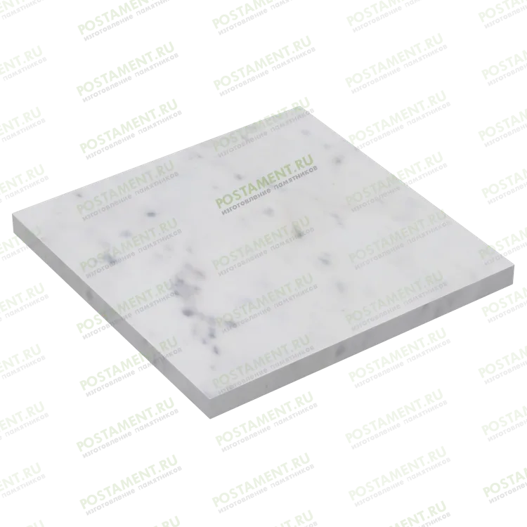 Белая плитка из мрамора Коелга на кладбище