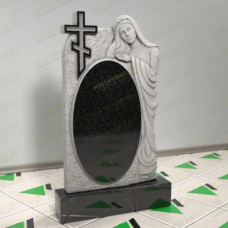 Памятник со скорбящей 14334