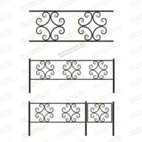 Ограда с коваными элементами 31012