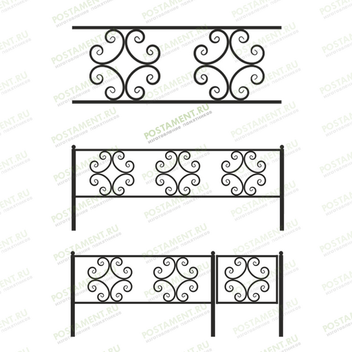 Надгробное ограждение простое 31012