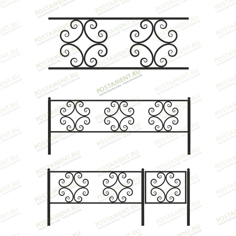 Надгробное ограждение простое 31012