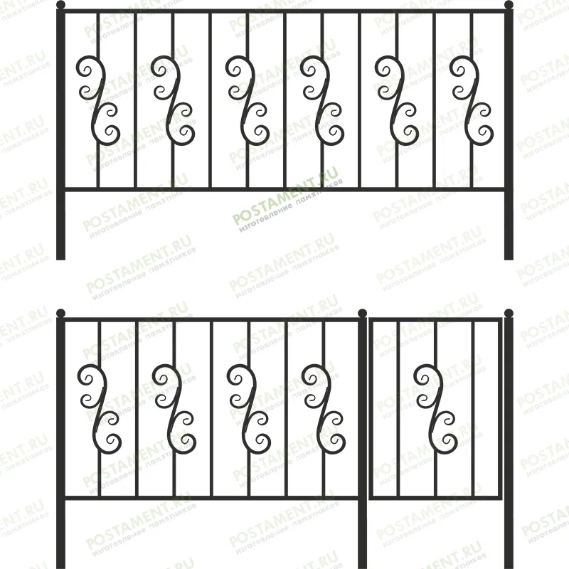 Высокая ограда на могилу фото 33008