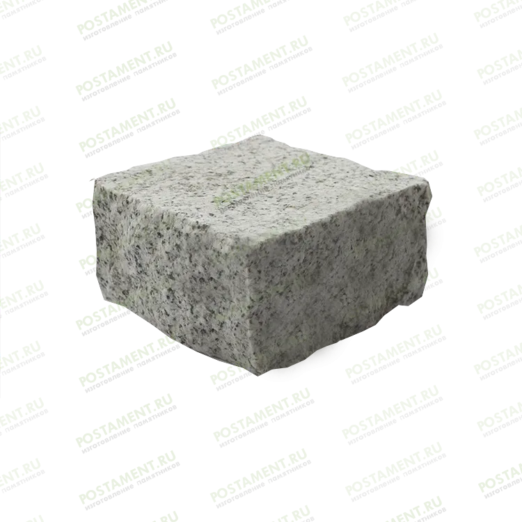 Брусчатка из серого гранита для оформления могилы