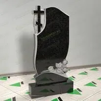 Памятник с розами и крестом № 12513