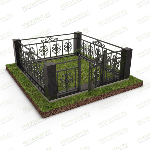 Гранитная ограда на могилу 22165