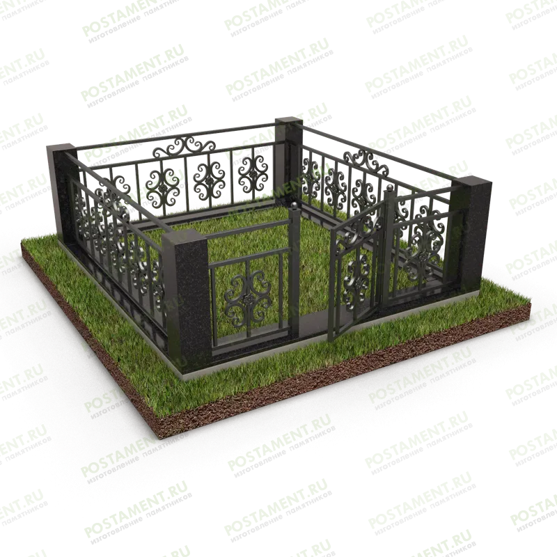 Гранитная ограда на могилу 22165