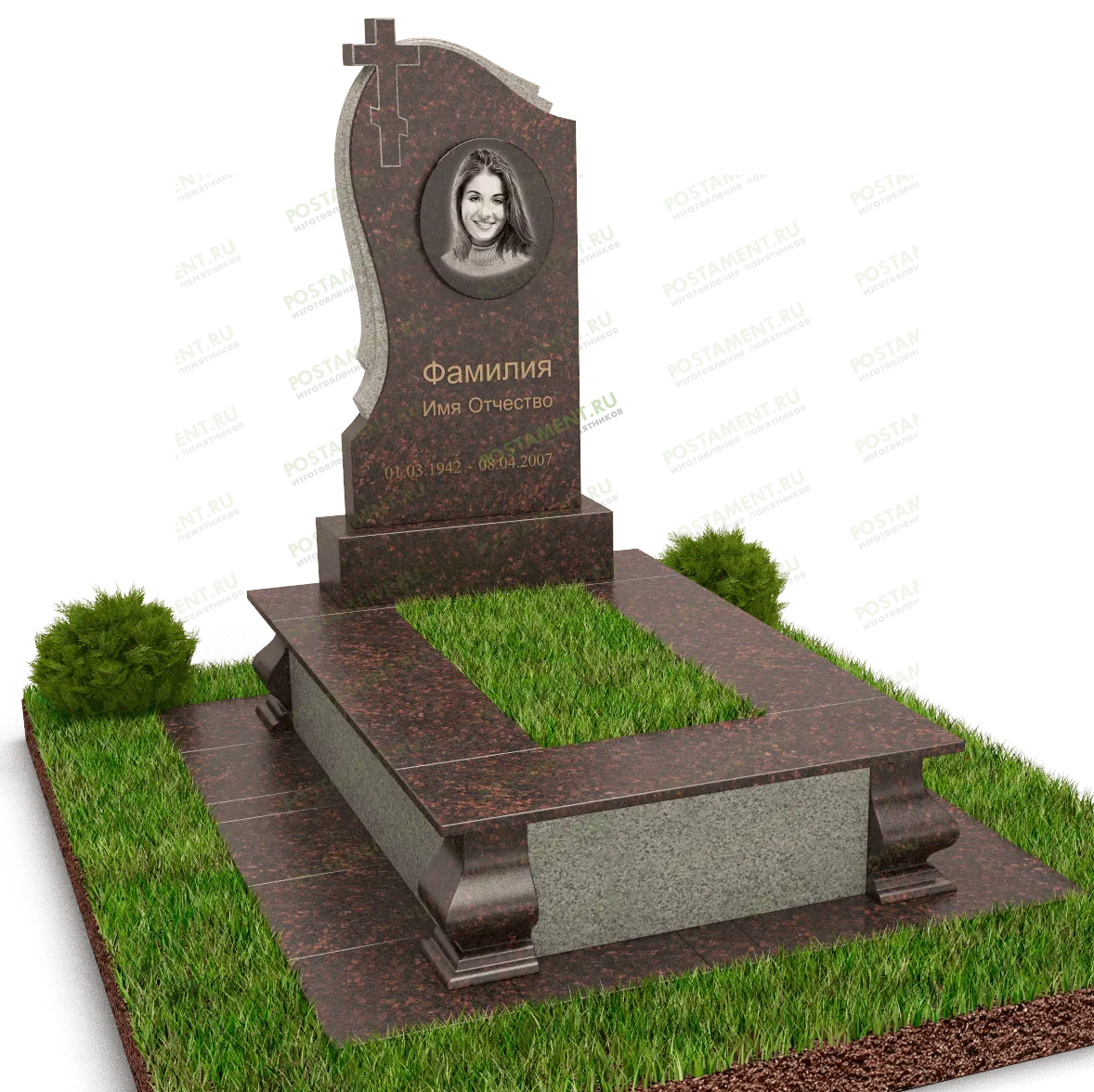 Европейский комплекс с надгробной плитой большой 18870