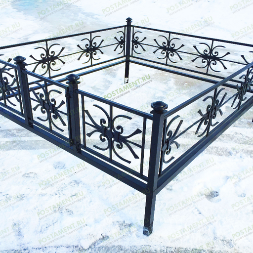 Кованая оградка на кладбище 34019