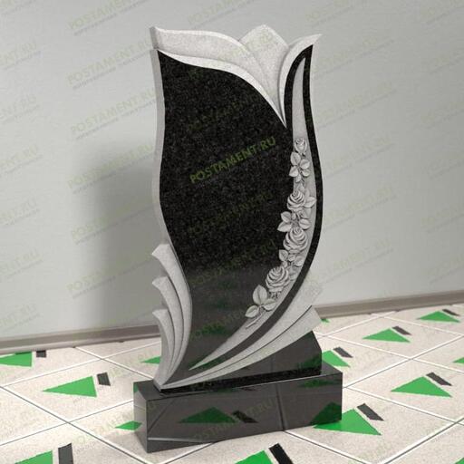Памятник с цветами 12641