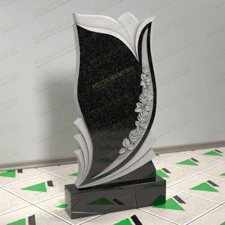 Памятник с цветами 12641