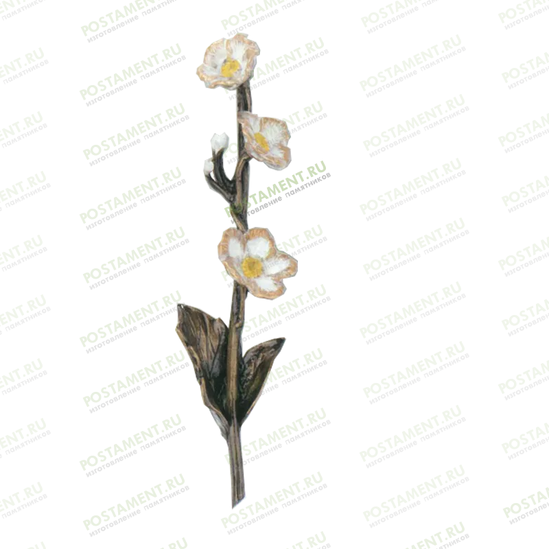 Веточка на памятник из бронзы 82033