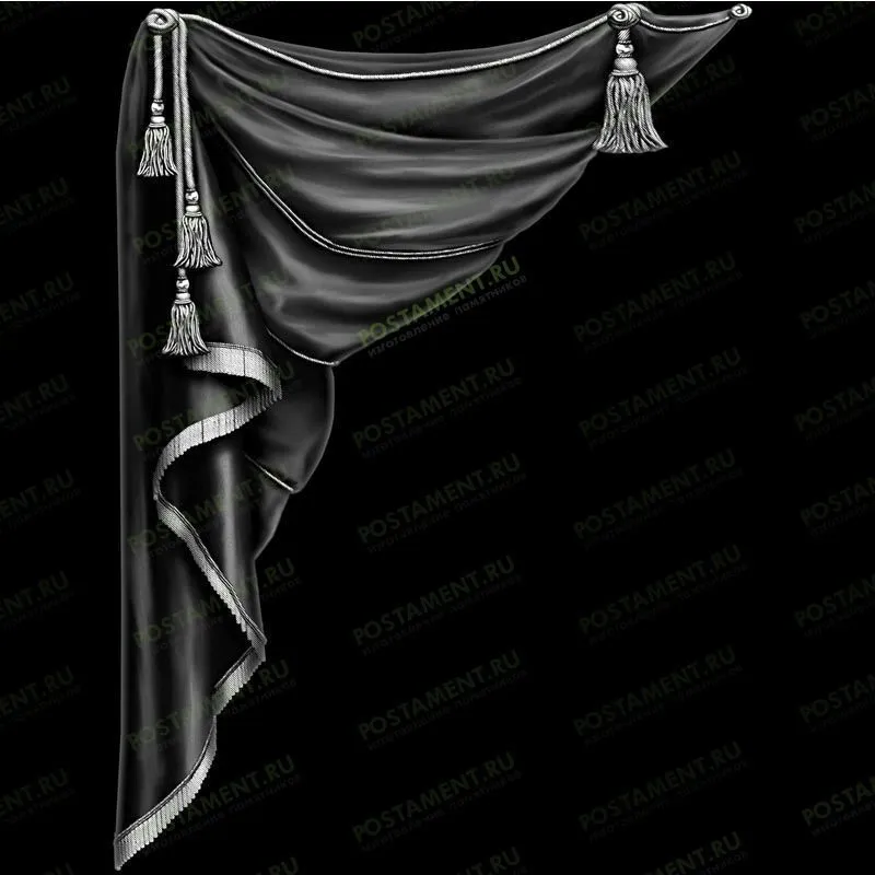 Гравировка драпировка на памятник 91506