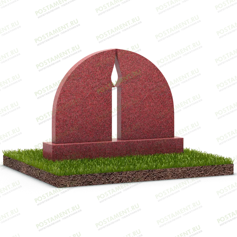 Семейный памятник со свечой