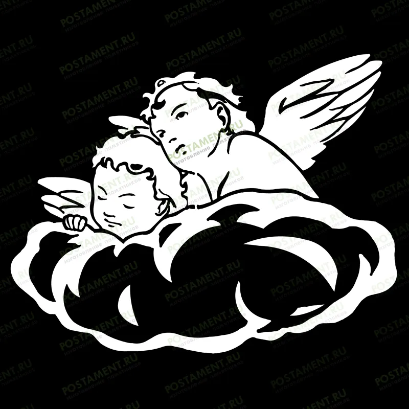 ангелочки на облаках на памятник гравировка