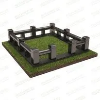 Гранитная ограда на могилу 22304