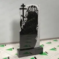 Памятник с березой и крестом № 12134