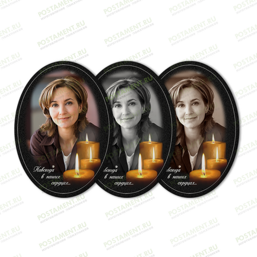 Керамическая рамка овальная на памятник 91818