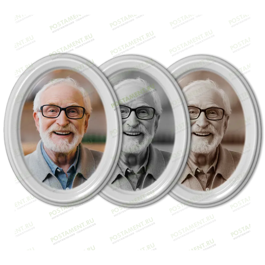 Фотоовал из эмалированного металла 91863