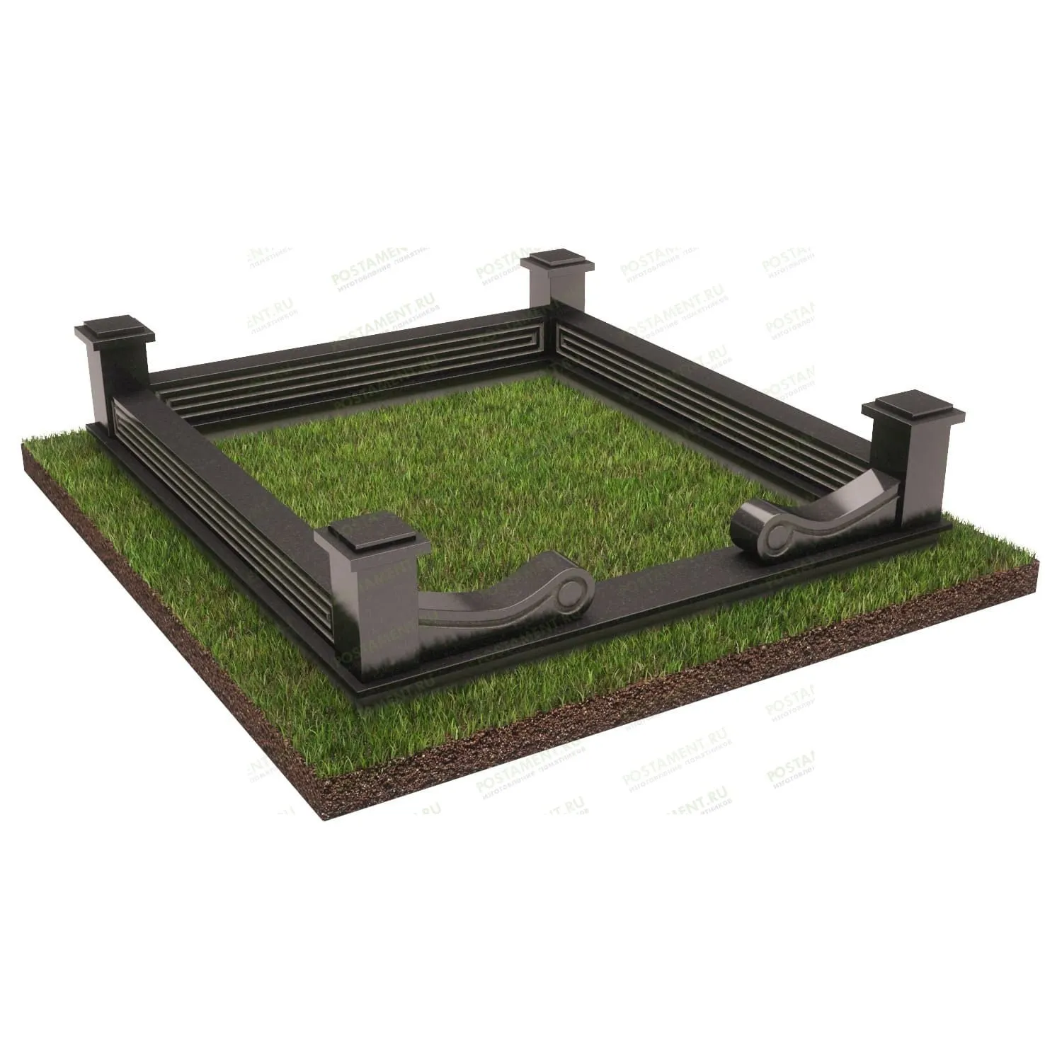 Ограда из гранита эксклюзивная 22307