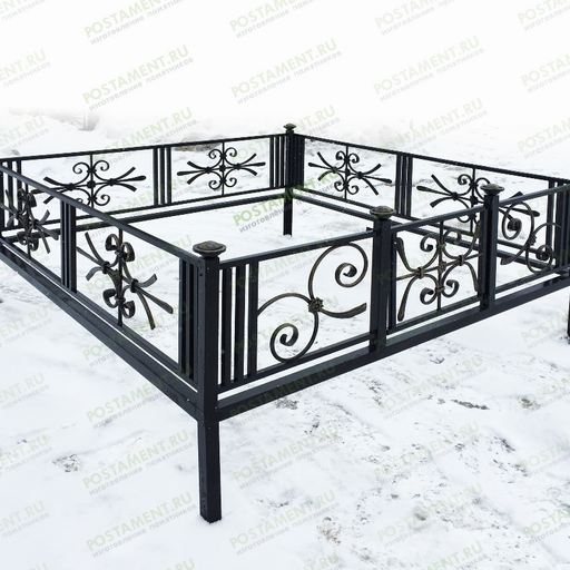 Кованая ограда на кладбище 34020