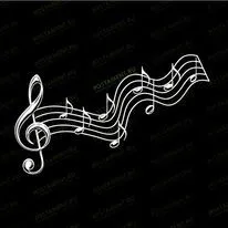 Скрипичный ключ с нотами 91632