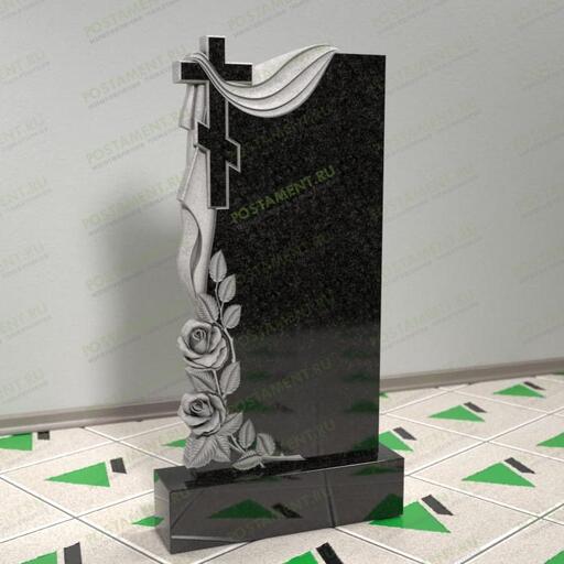 Памятник со свечой и крестом на могилу 12502