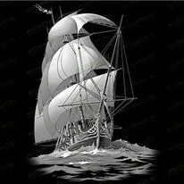 Бриг с парусами 91607