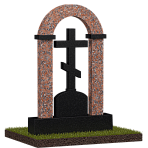 Каменный крест с аркой на могилу № 18633