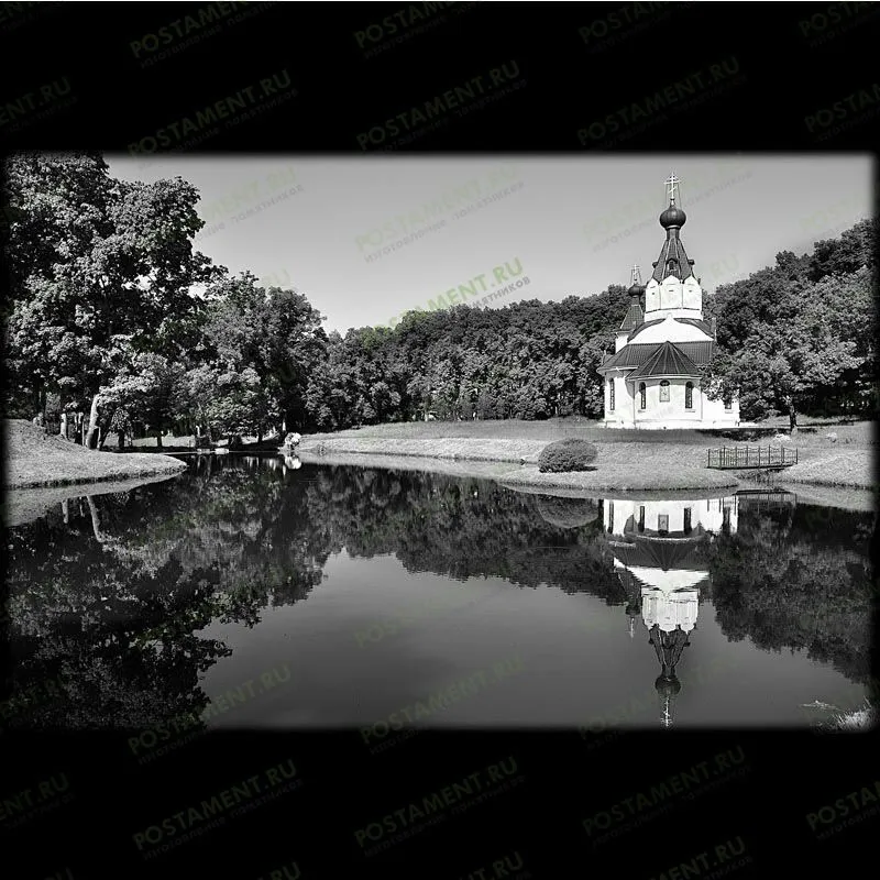 Церковь и река для оформления памятника
