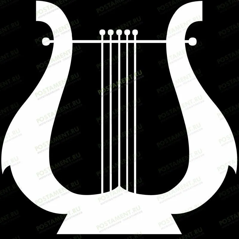 Арфа на памятник музыканту или актеру