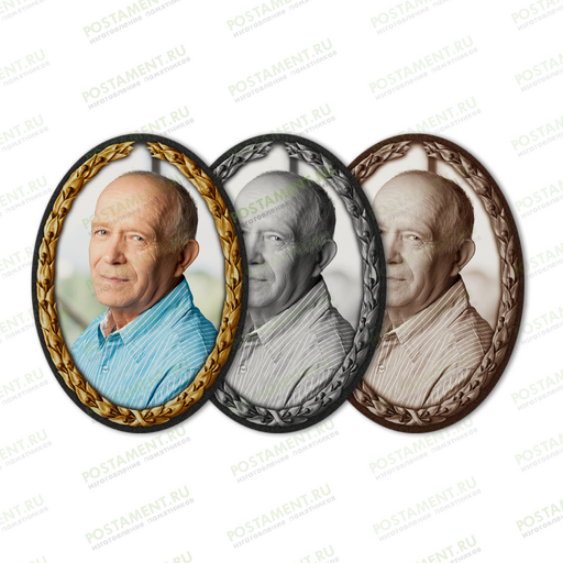Портрет на керамике овал на памятник 91811