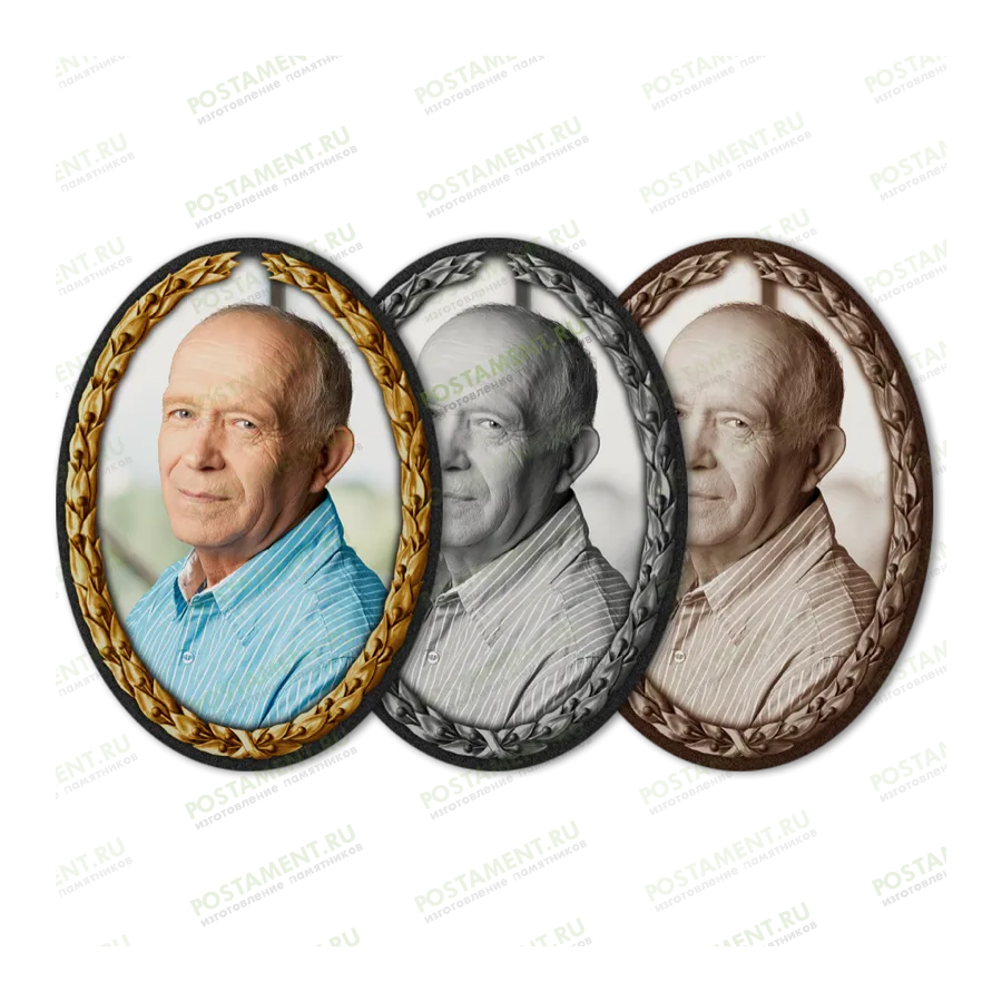 Портрет на керамике овал на памятник 91811