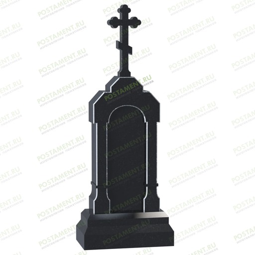 Черный крест с голгофой на могилу