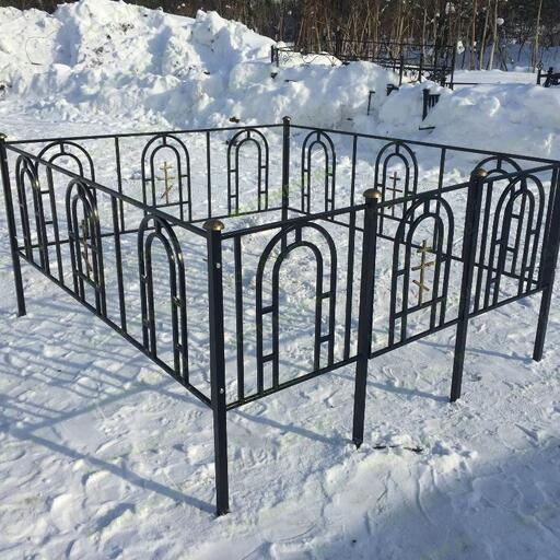 Кованая ограда на кладбище 34010