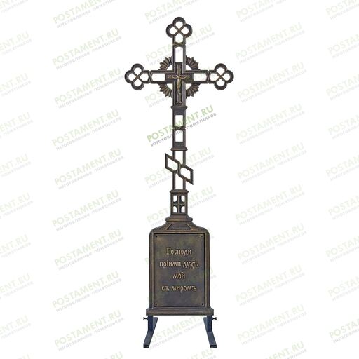 Крест металлический Лотос