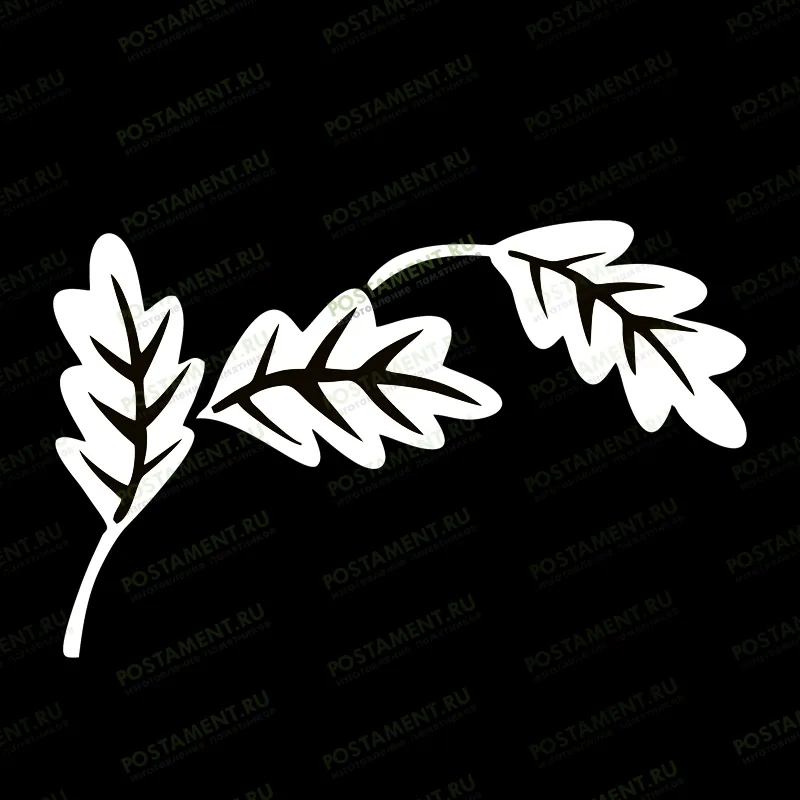 гравировка листьев дуба для мужского памятника