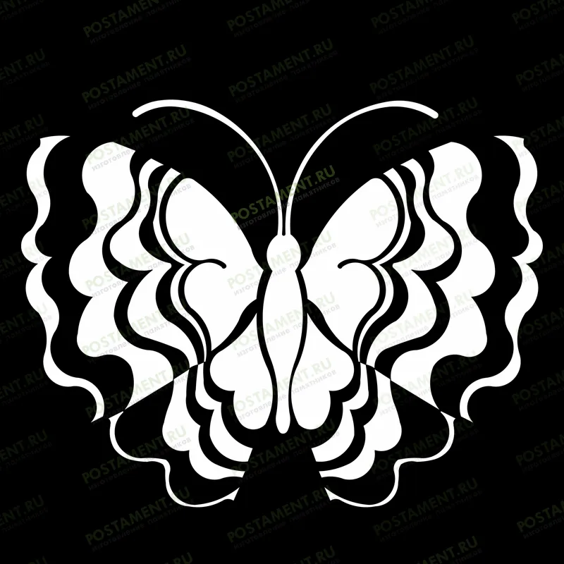 оформление на памятник бабочка 91144