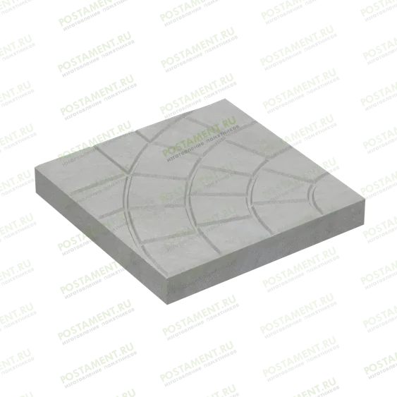 Мощение захоронения тротуарной плиткой 60009
