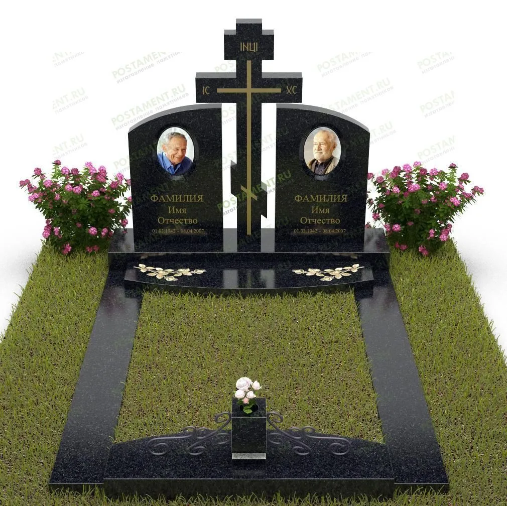 Православный комплекс гранитный с крестом 18857