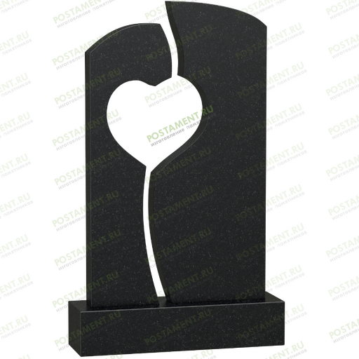 Стела на могилу двойная c сердцем